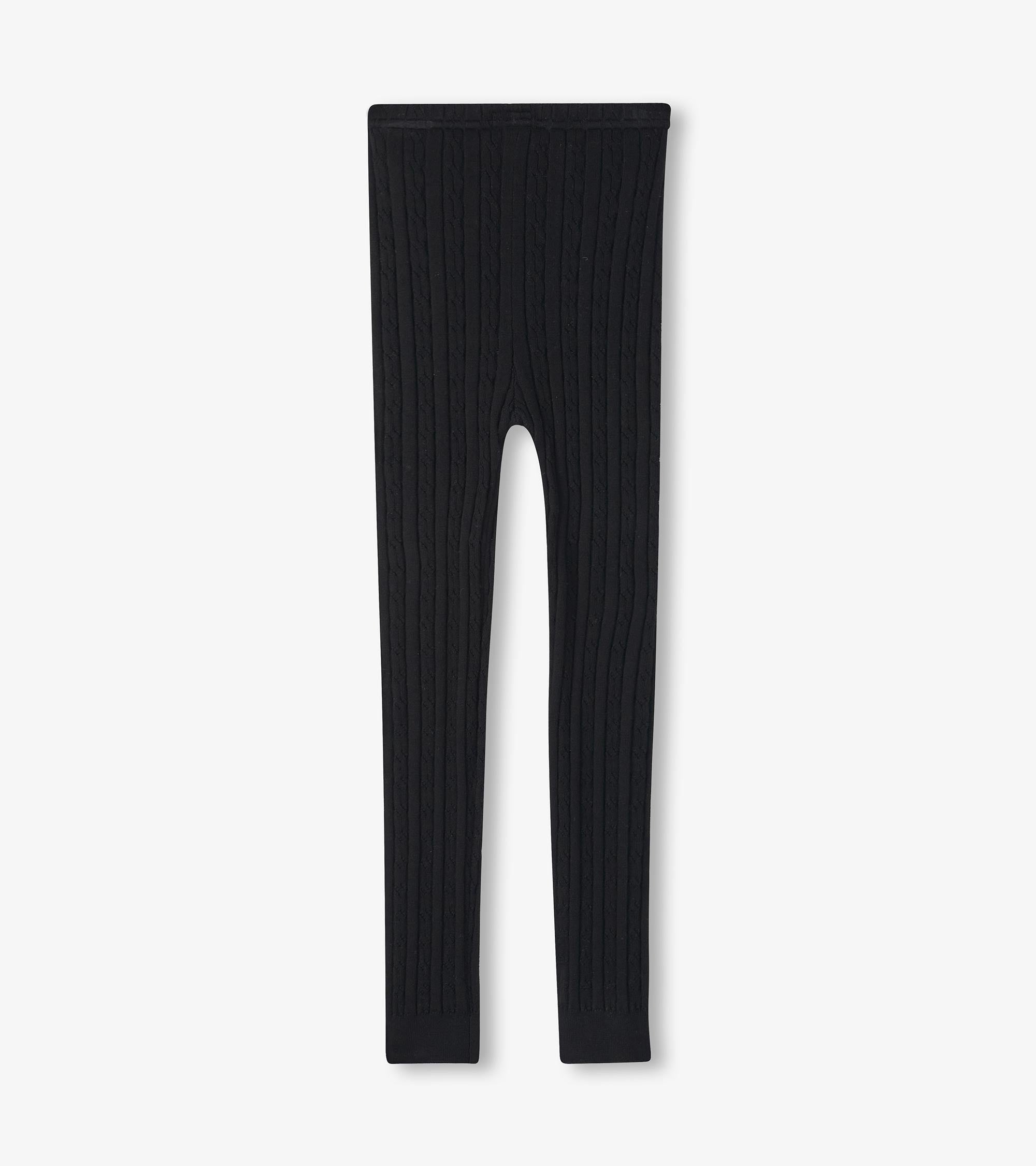 Girls Black Cable Knit Leggings | Hatley Onsale Girls