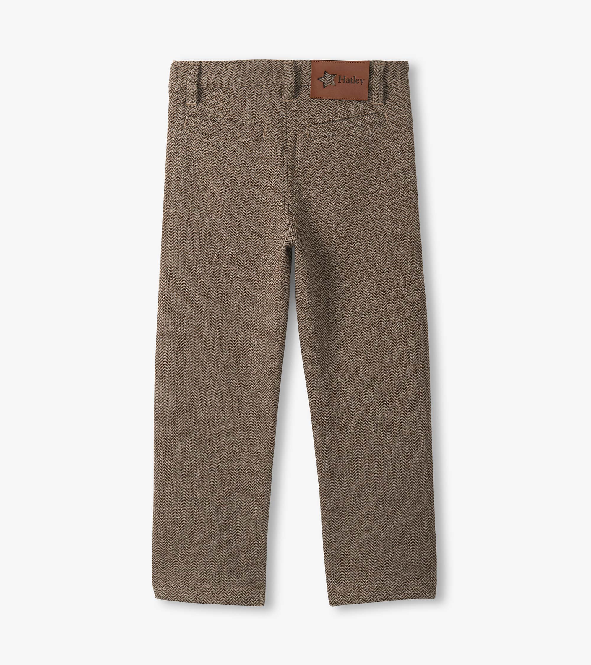 Boys Brown Sugar Herringbone Straight Leg Pants | Hatley US Boys