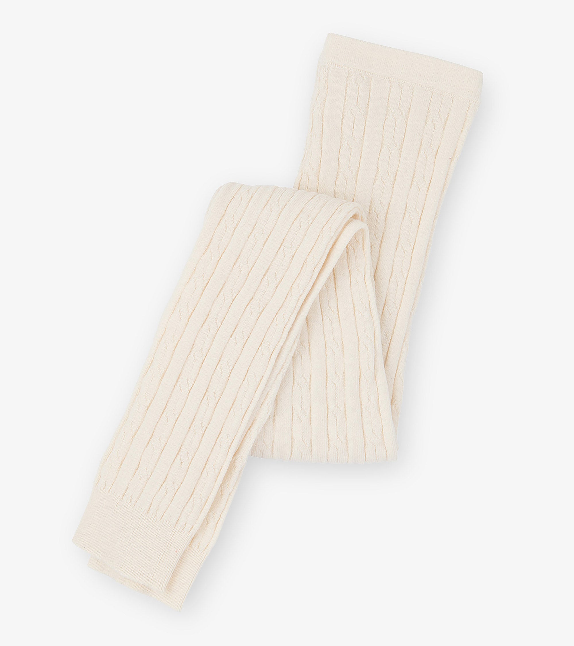 Girls Cream Cable Knit Tights | Hatley