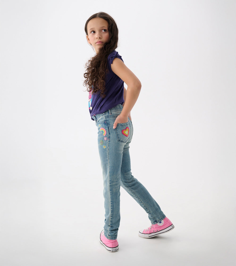 Girls Pretty Patches Stretch Jeans | Hatley US Girls