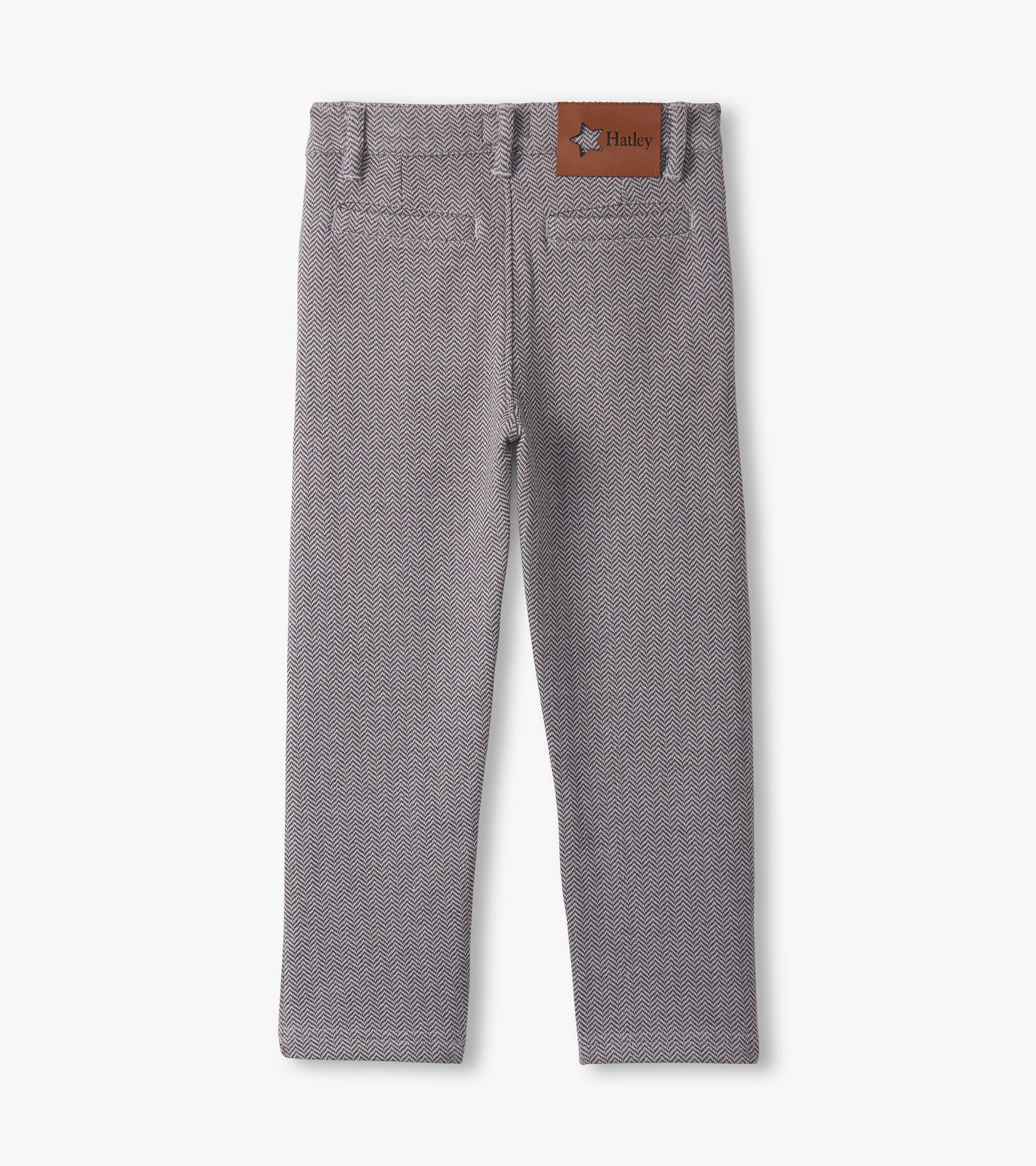 Boys Dark Grey Herringbone Straight Leg Pants | Hatley Discount Boys