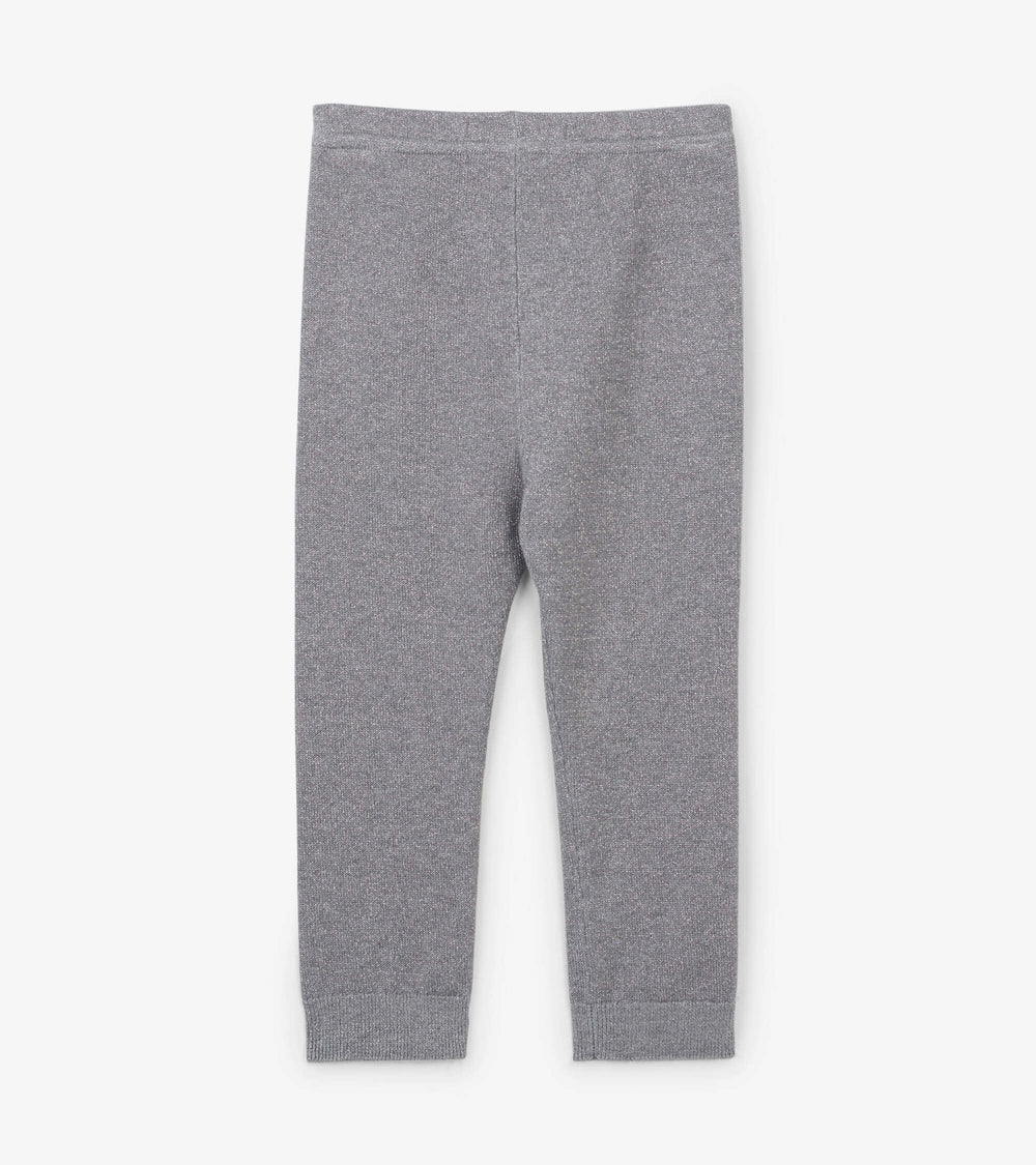 Baby Silver Glitter Cable Knit Leggings | Hatley