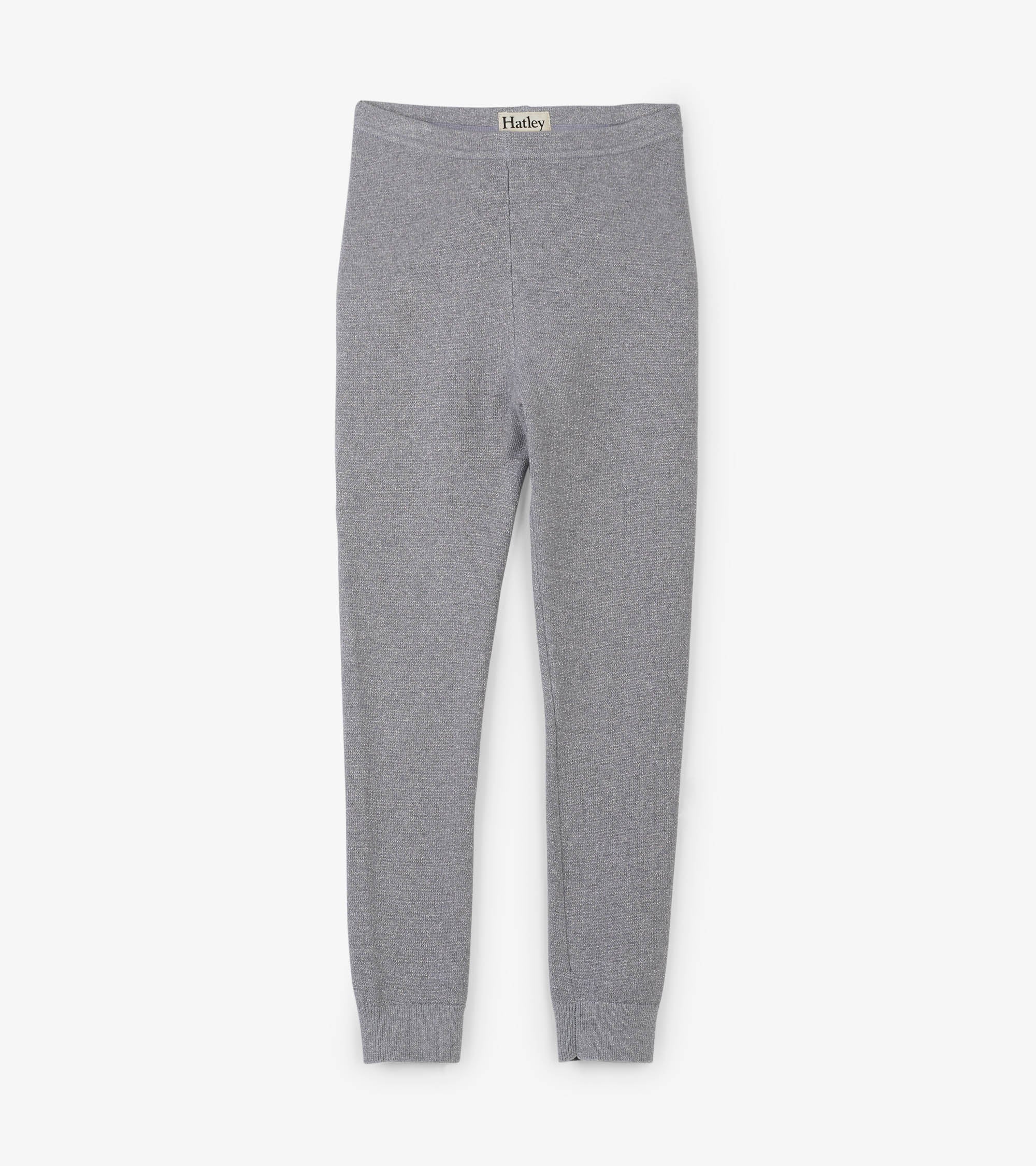 Girls Silver Shimmer Cable Knit Leggings | Hatley Girls