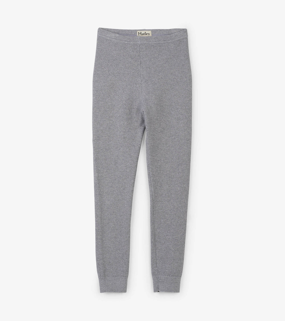 Girls Silver Shimmer Cable Knit Leggings | Hatley Girls
