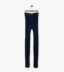 Girls Navy Cable Knit Tights | Hatley For Girls