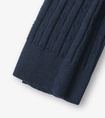Girls Navy Cable Knit Tights | Hatley For Girls