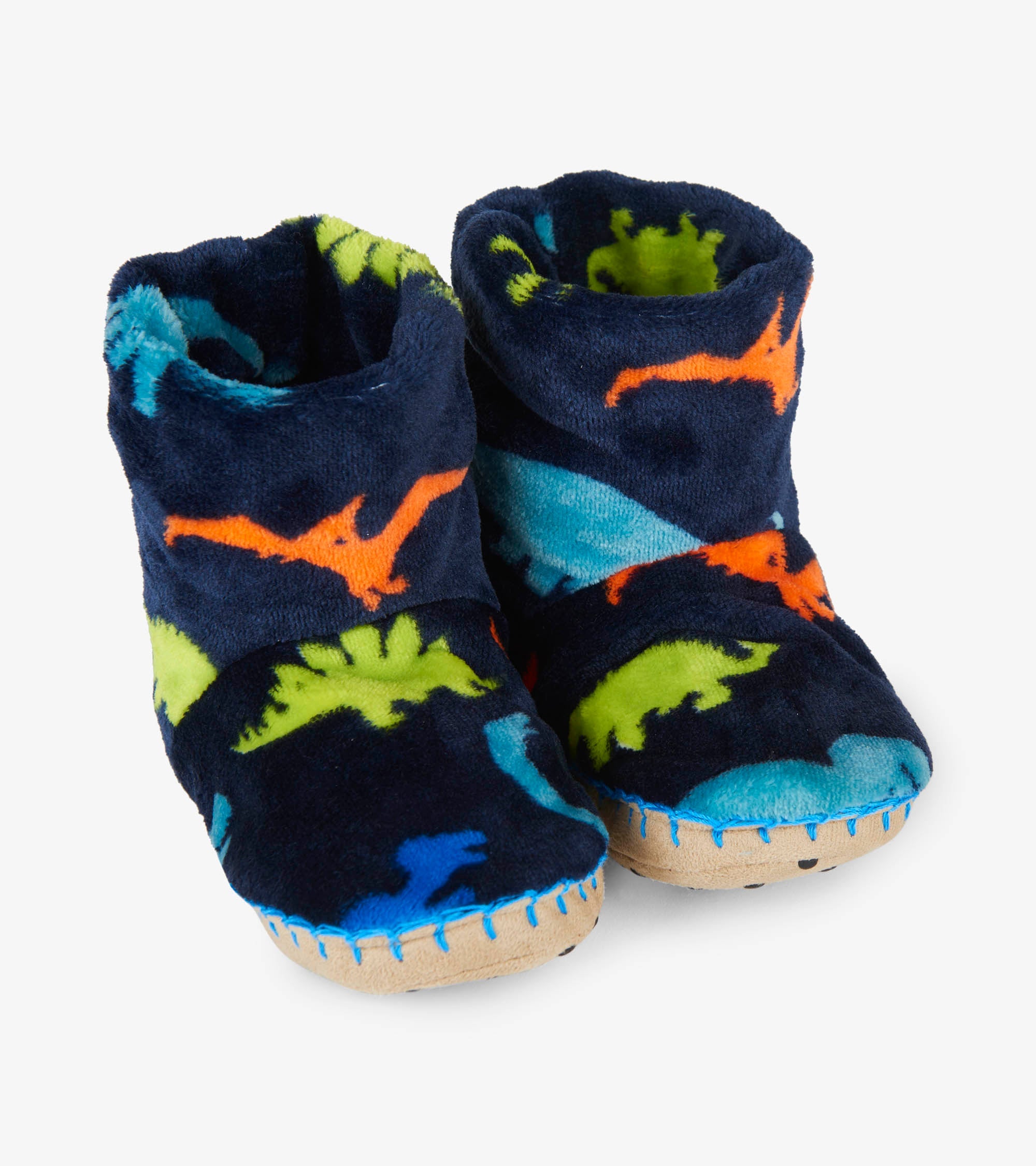 Boys Dino Herd Fleece Slippers | Hatley Outlet Boys