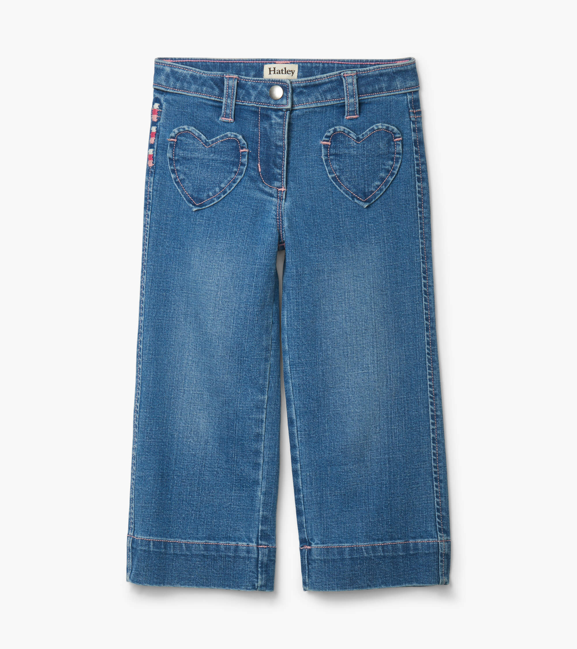 Girls Stretch Denim Wide Leg Pants | Hatley For Girls