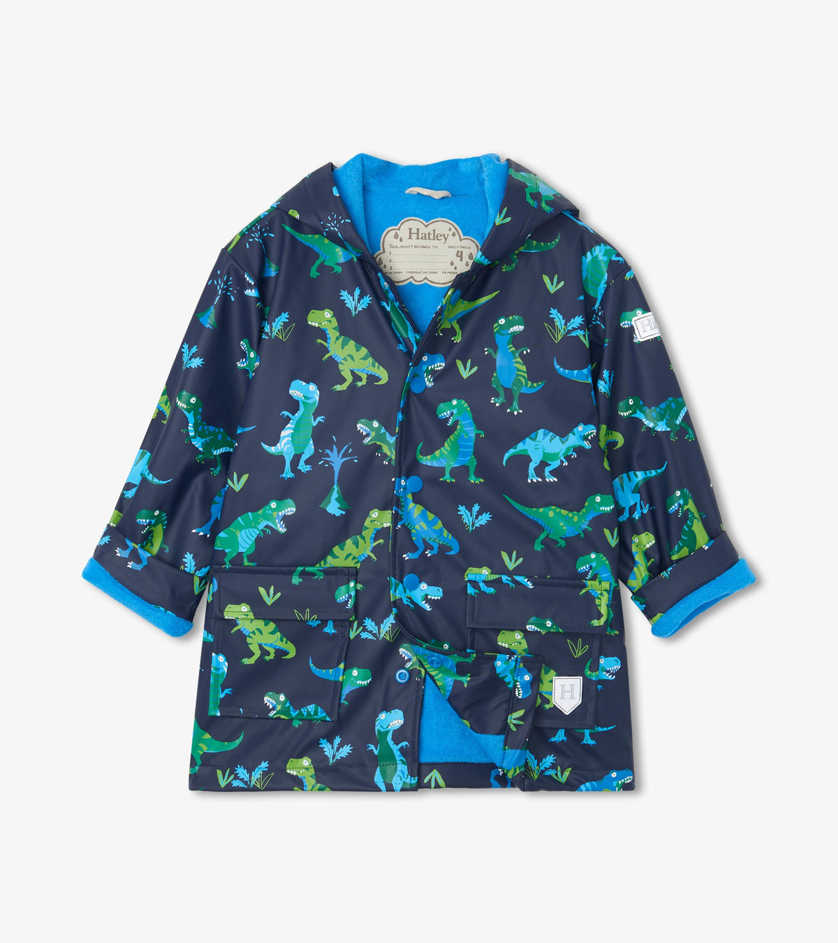 Boys Dino Button-Up Raincoat | Hatley Outlet Boys