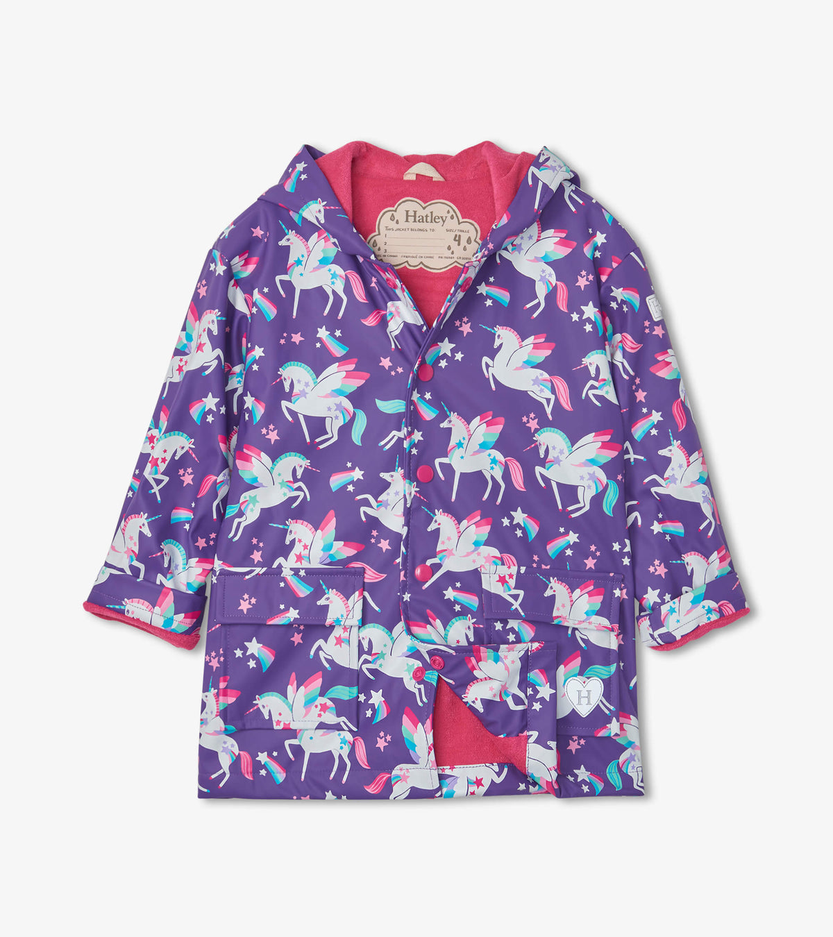 Girls Unicorn Button-Up Raincoat | Hatley Onsale Girls