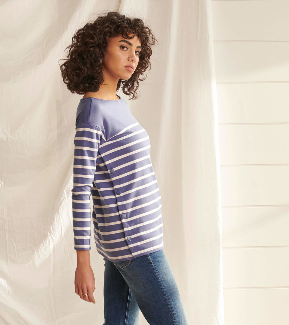 Ali Breton Top - Indigo Stripes | Hatley For Women