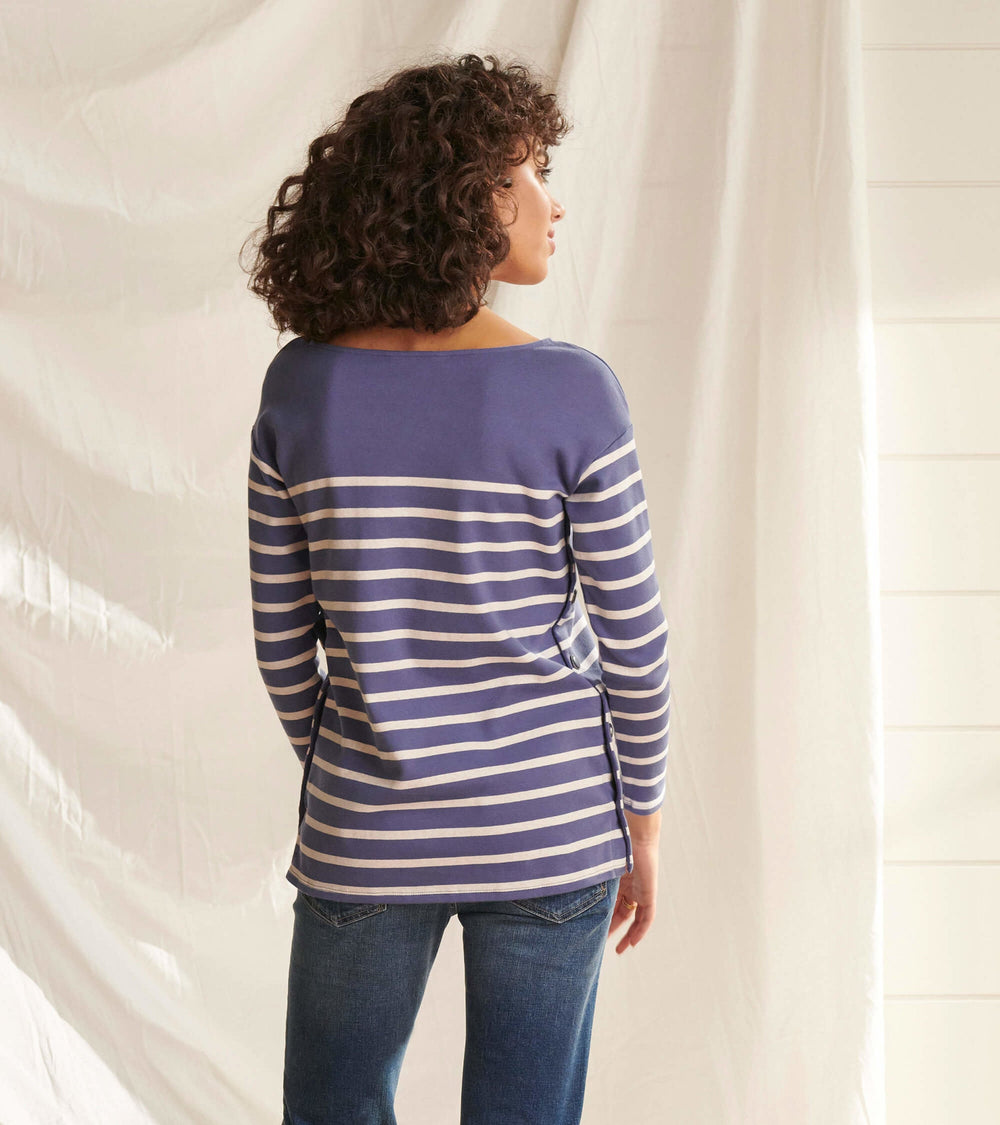 Ali Breton Top - Indigo Stripes | Hatley For Women