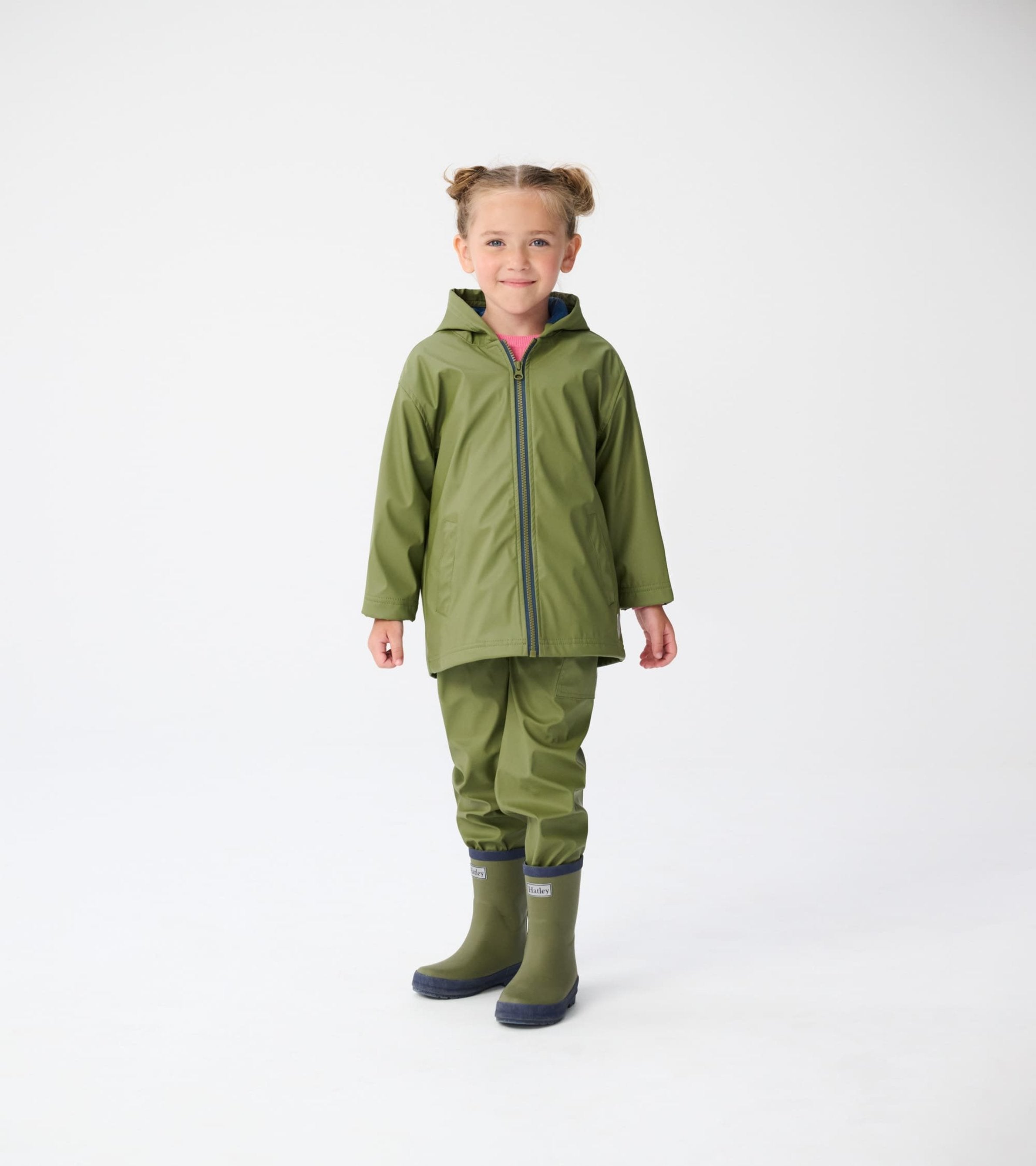 Kids Forest Green Matte Rain Boots | Hatley
