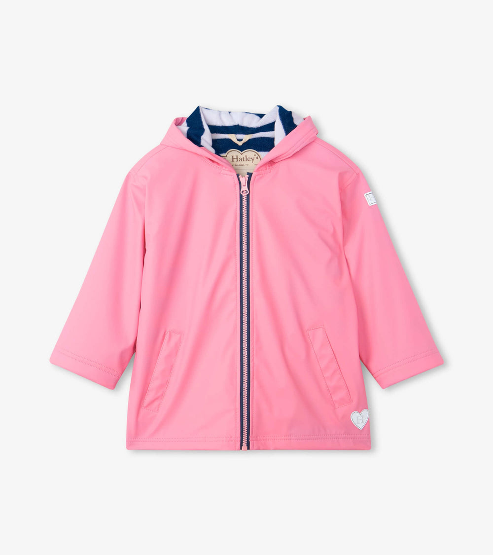 Girls Classic Pink Zip-Up Rain Jacket | Hatley Sale Girls