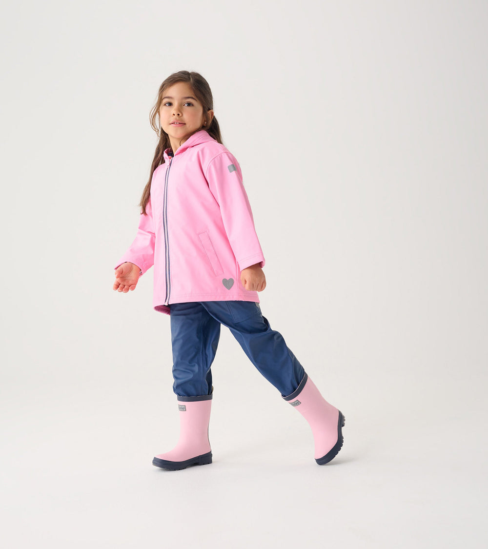 Girls Classic Pink Zip-Up Rain Jacket | Hatley Sale Girls