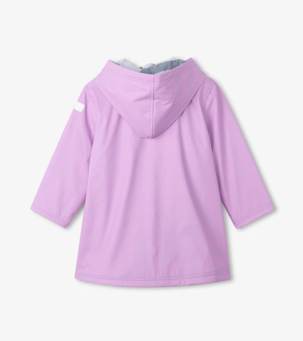 Girls Lilac Button-Up Rain Jacket | Hatley For Girls