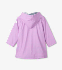 Girls Lilac Button-Up Rain Jacket | Hatley For Girls