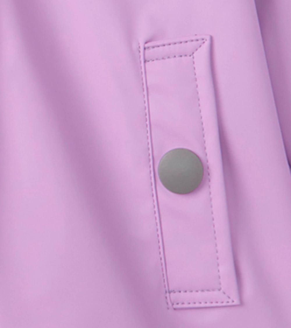Girls Lilac Button-Up Rain Jacket | Hatley For Girls