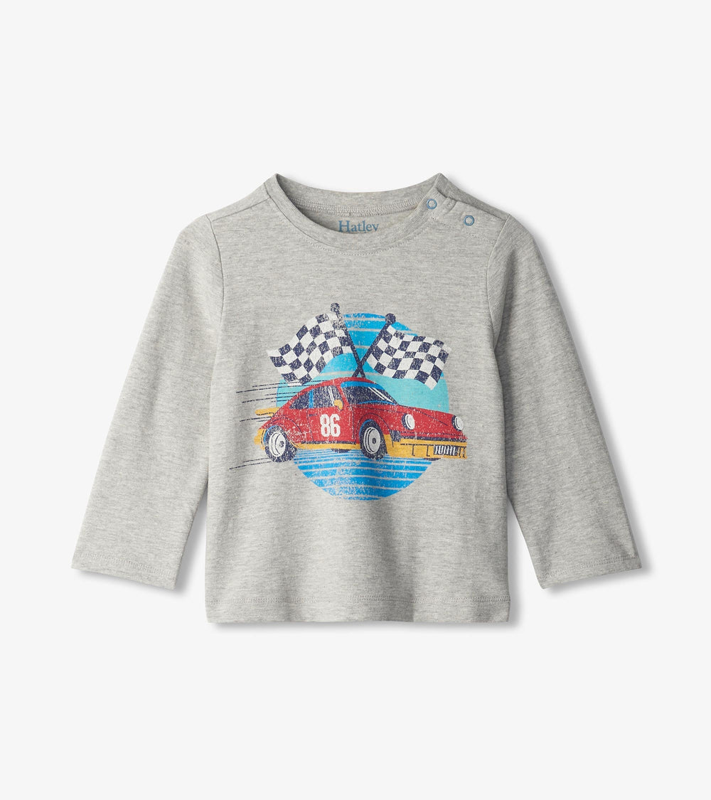 Baby & Toddler Boys Checkered Flag Long Sleeve T-Shirt | Hatley Outlet Baby & Toddler