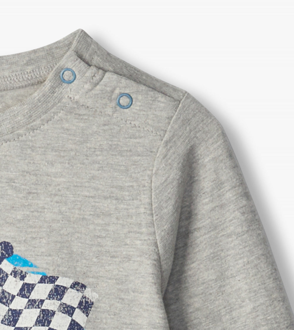 Baby & Toddler Boys Checkered Flag Long Sleeve T-Shirt | Hatley Outlet Baby & Toddler