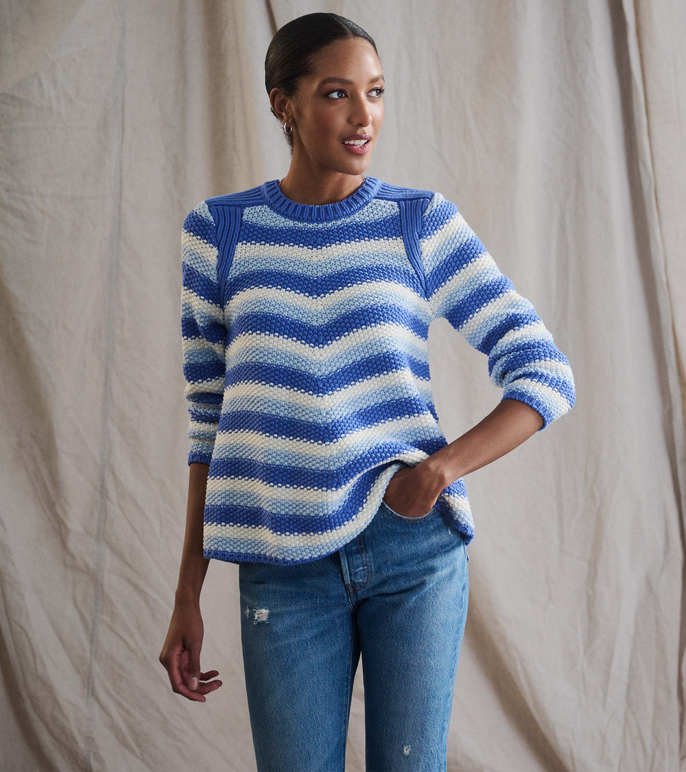Chevron Swing Sweater - Navy Blue | Hatley US Women