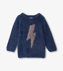 Girls Metallic Lightning Furry Sweater | Hatley Discount Girls