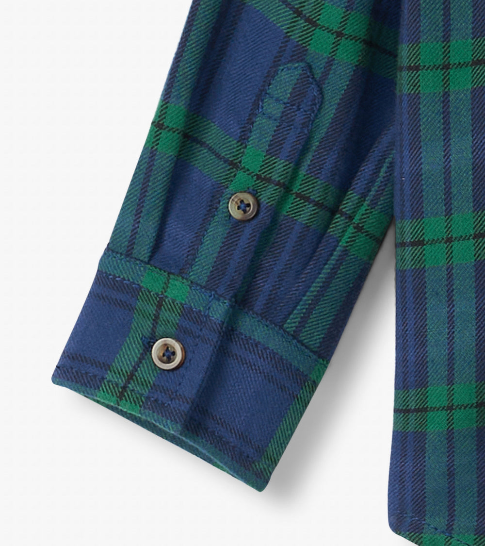 Boys Blackwatch Plaid Button Down Shirt | Hatley For Boys