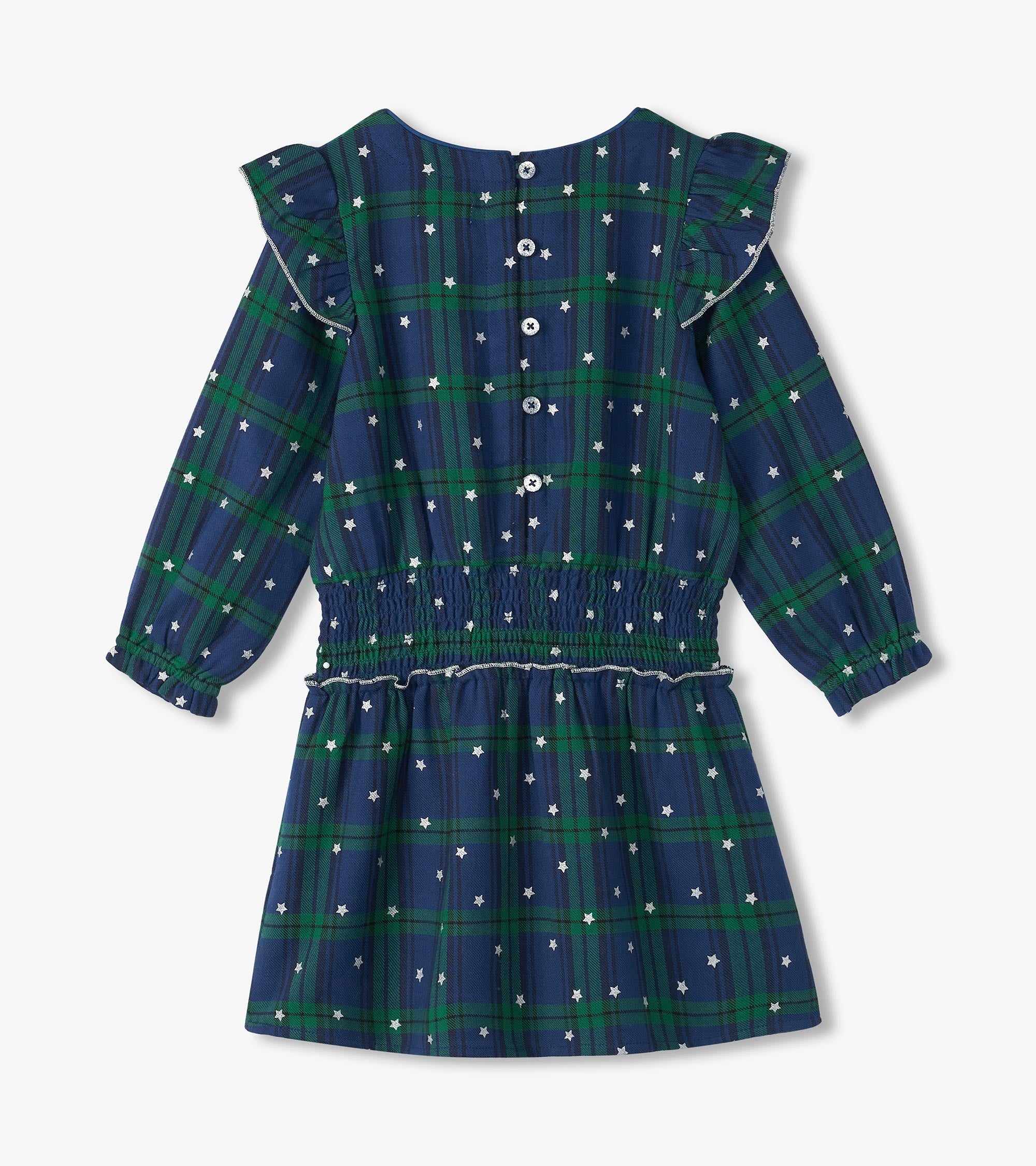 Girls Blackwatch Plaid Smocked Waist Dress | Hatley