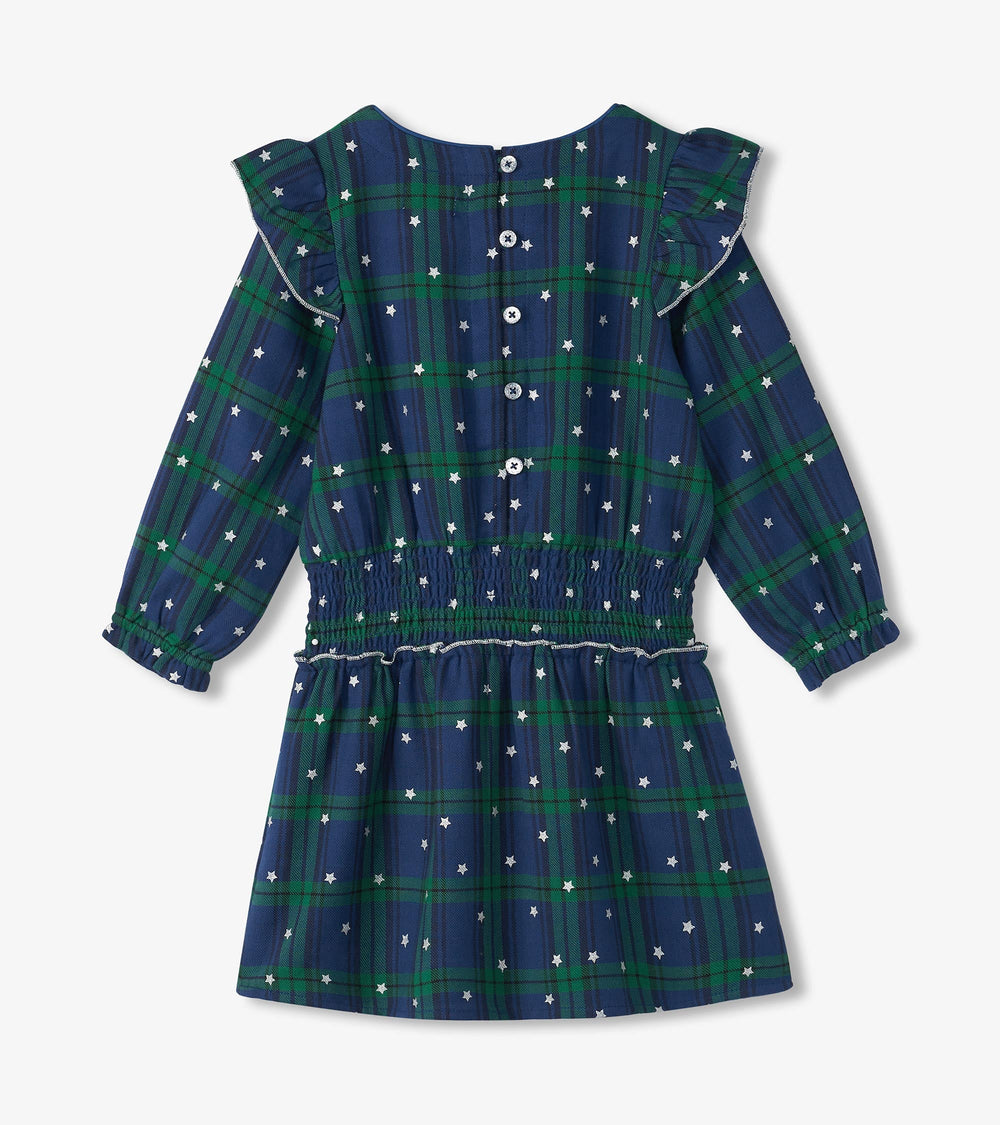 Girls Blackwatch Plaid Smocked Waist Dress | Hatley