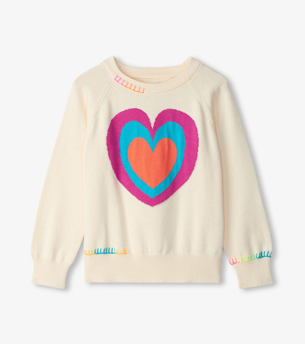 Girls Layered Hearts Sweater | Hatley Sale Girls
