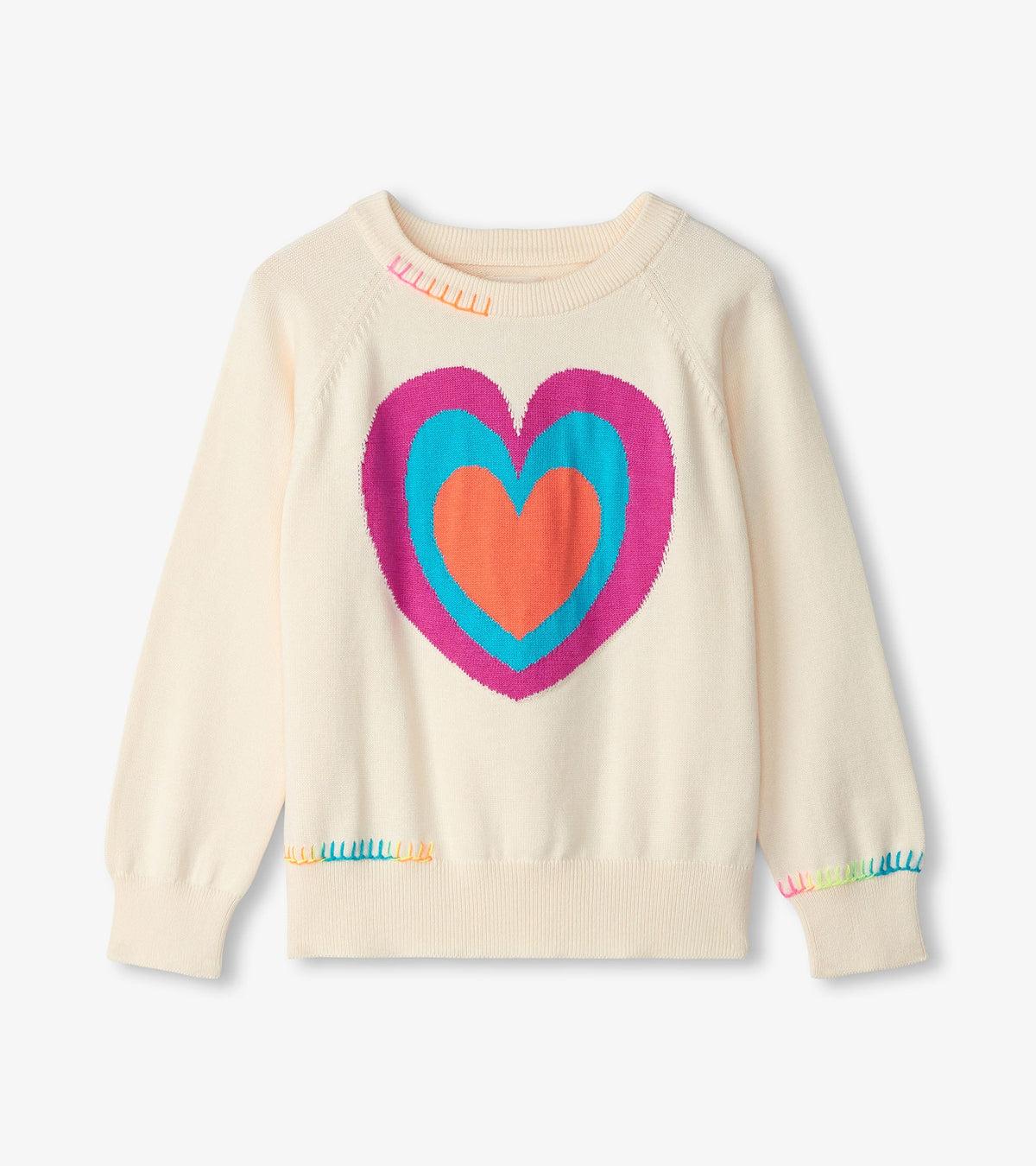 Girls Layered Hearts Sweater | Hatley Sale Girls
