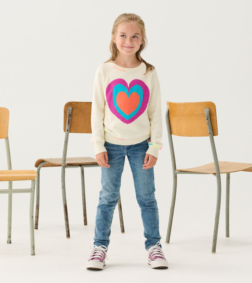 Girls Layered Hearts Sweater | Hatley Sale Girls