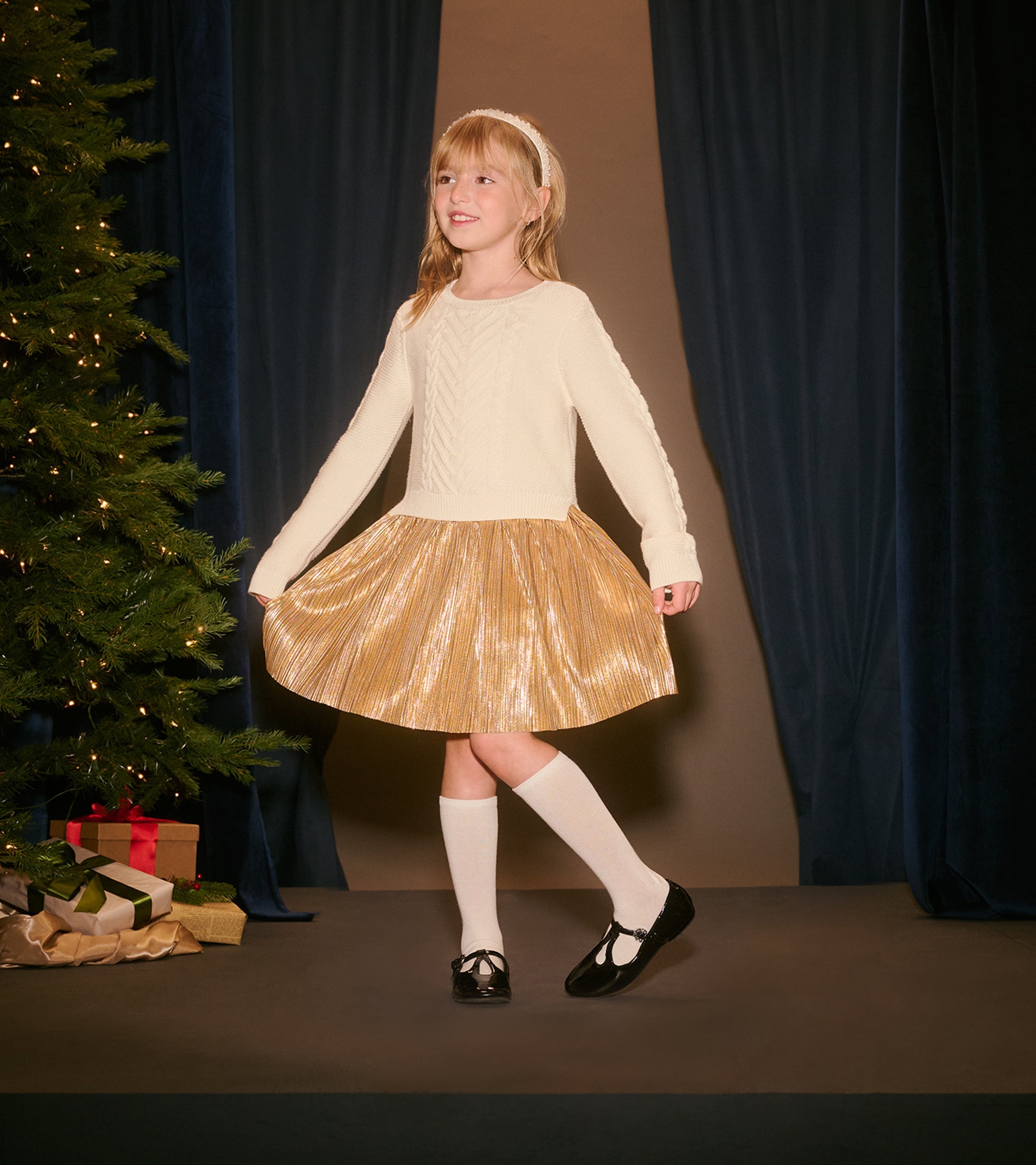 Girls Holiday Mixed Media Dress | Hatley US Girls