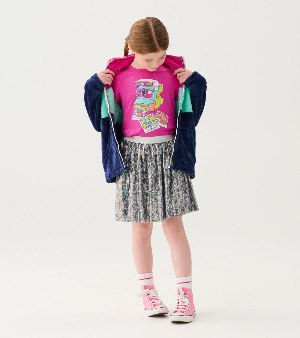 Girls Flower Shimmer Sequin Tulle Skirt | Hatley US Girls