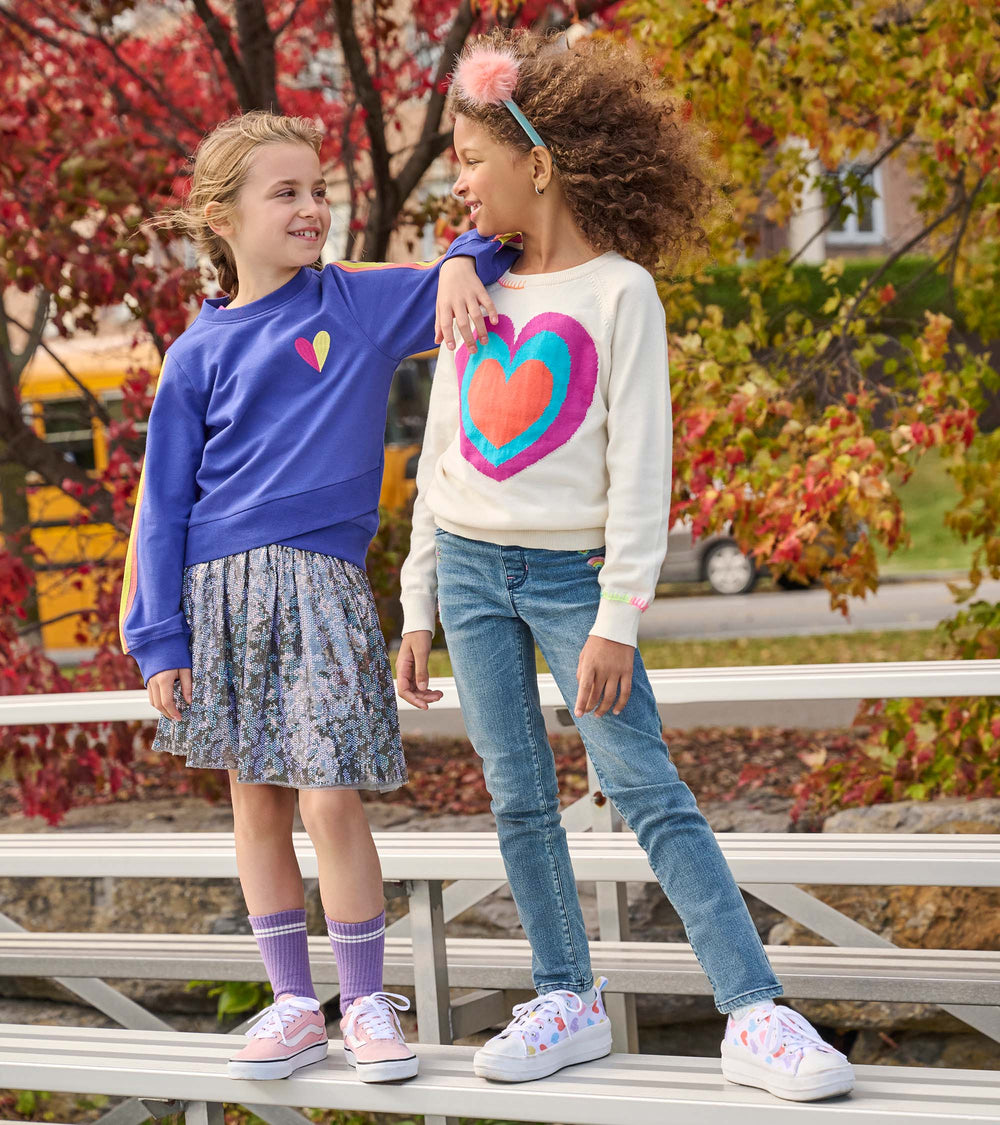 Girls Flower Shimmer Sequin Tulle Skirt | Hatley US Girls