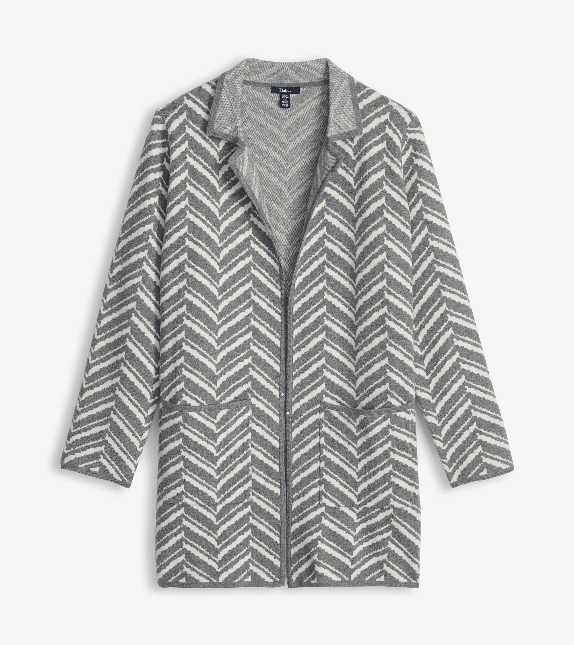 Sweater Blazer - Grey Chevron | Hatley