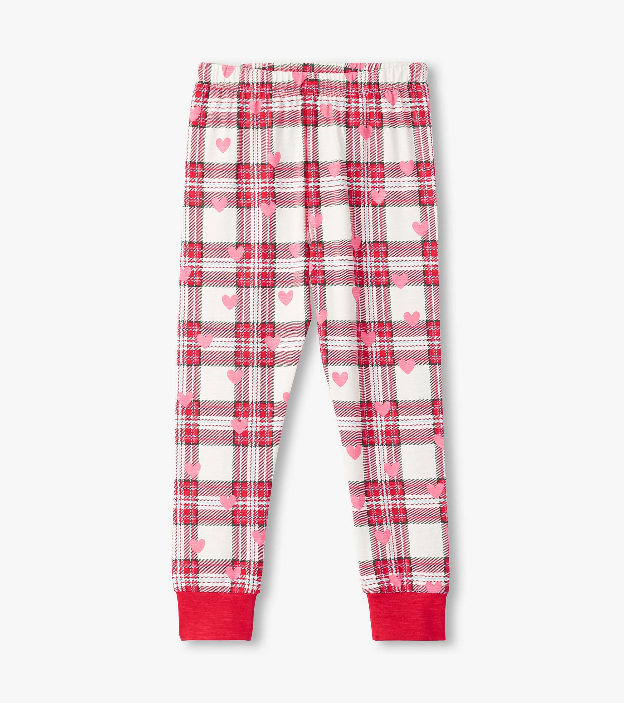 Girls Plaid Hearts Pajama Set | Hatley Girls
