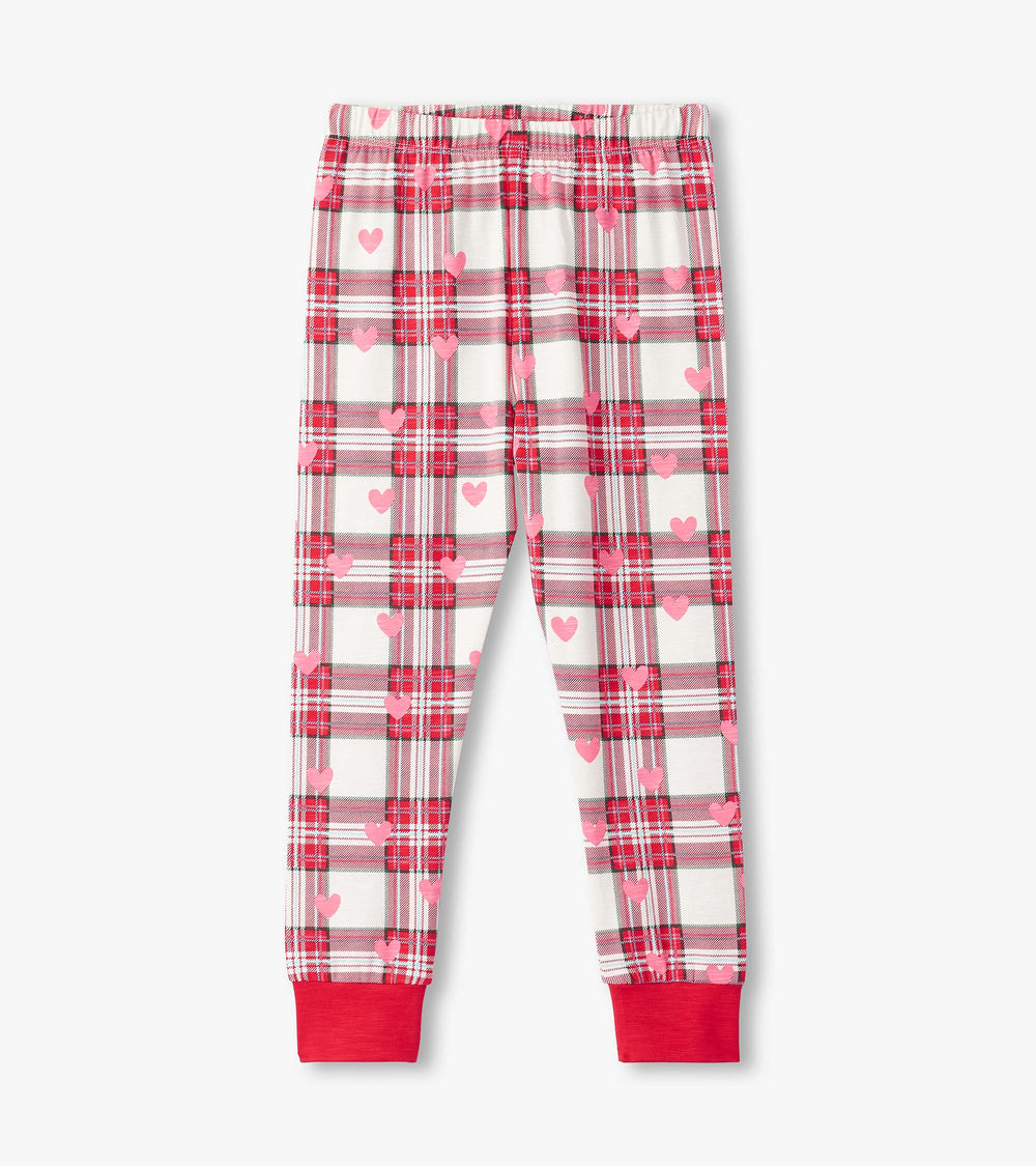 Girls Plaid Hearts Pajama Set | Hatley Girls