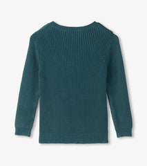 Boys Moroccan Blue Button Neck Sweater | Hatley US Boys