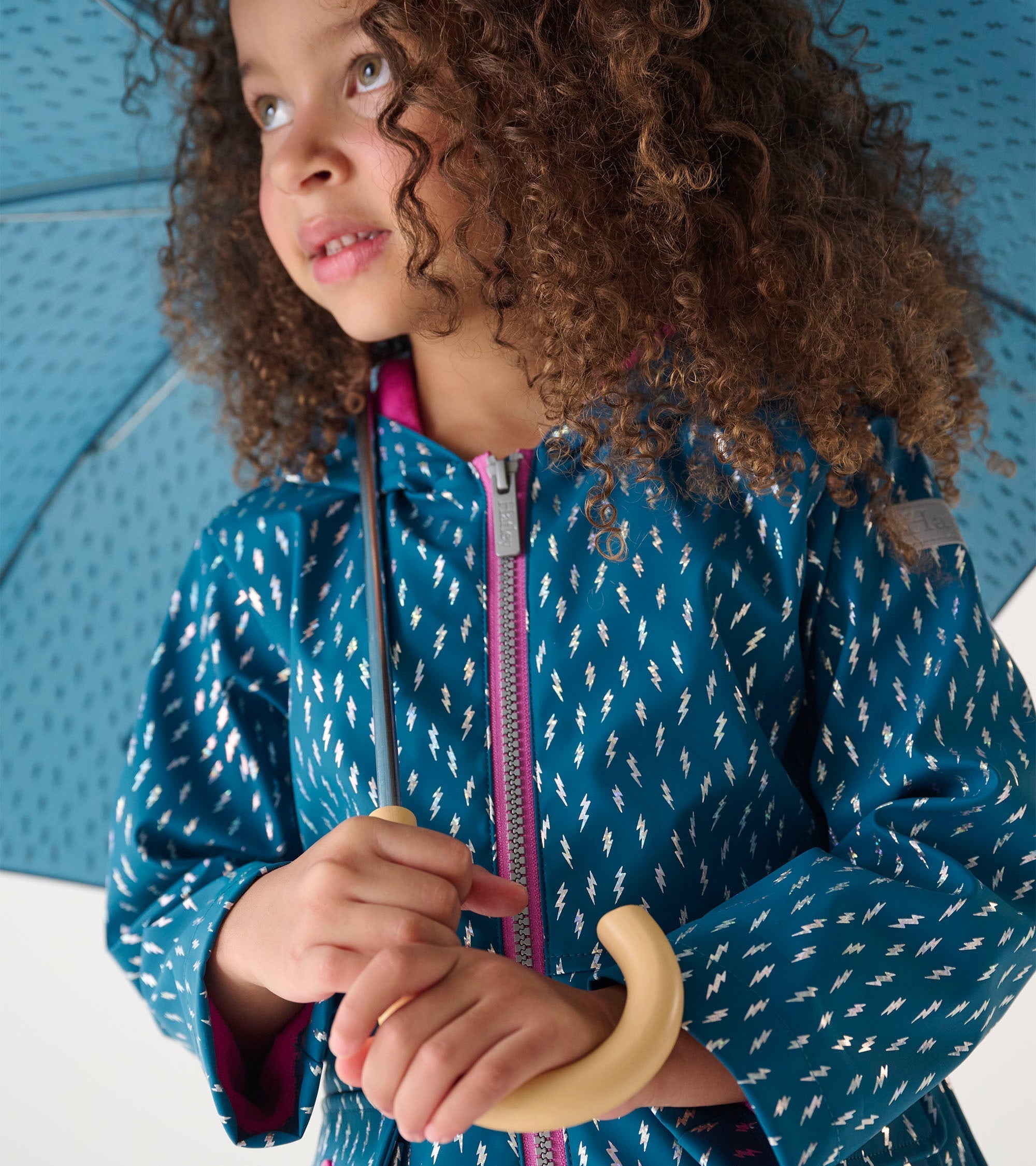 Girls Mini Lightning Bolts Zip-Up Rain Jacket | Hatley Onsale Girls