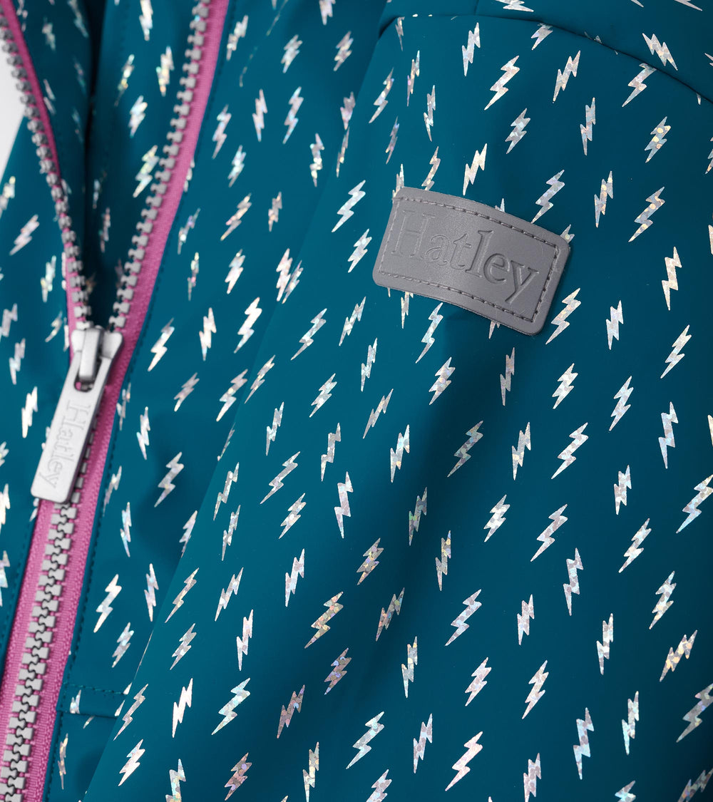 Girls Mini Lightning Bolts Zip-Up Rain Jacket | Hatley Onsale Girls