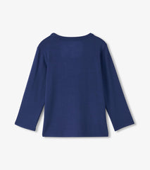 Boys Patriot Blue Long Sleeve Bamboo T-Shirt | Hatley US Boys