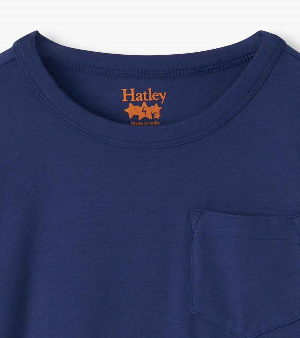 Boys Patriot Blue Long Sleeve Bamboo T-Shirt | Hatley US Boys