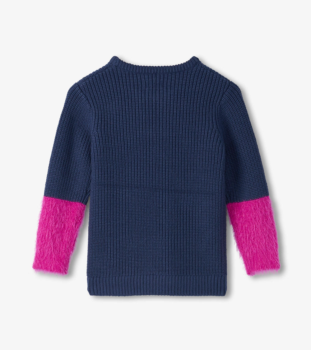 Girls Throwback Flowers Fluffy Sleeve Sweater Tunic | Hatley