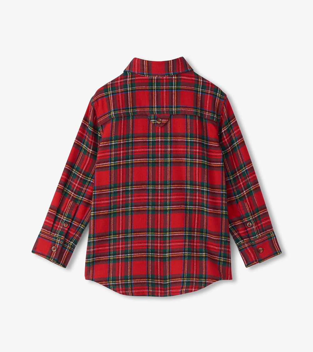 Boys Red Plaid Button Down Shirt | Hatley
