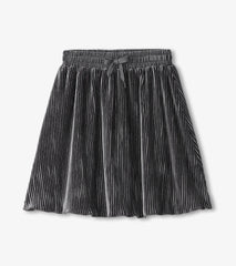 Girls Silver Shine Pleated Velour Skirt | Hatley Onsale Girls