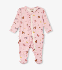 Baby Girls Whimsical Ponies Ruffle Bum Bamboo Sleeper | Hatley Sale Baby & Toddler