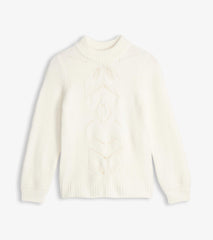 Petal Cable Sweater - Winter White | Hatley Women