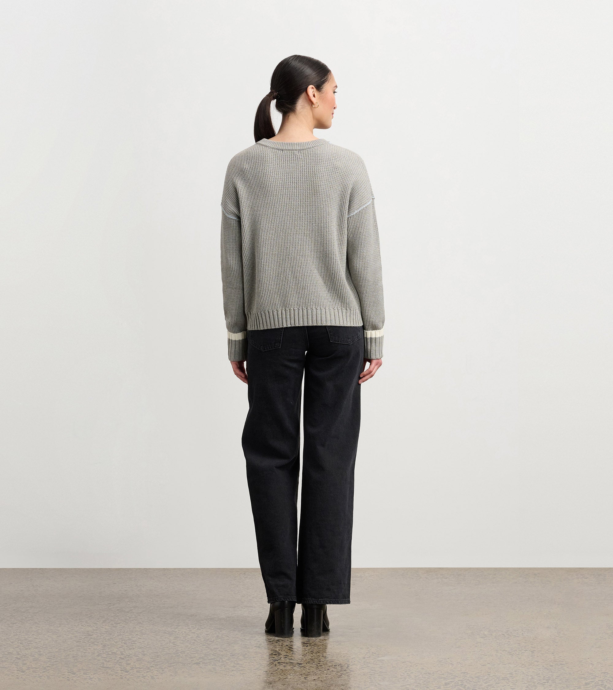 Waffle Knit Sweater - Grey | Hatley Outlet Women