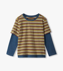 Boys Autumn Stripe Fooler Long Sleeve T-Shirt | Hatley Boys